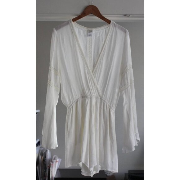 L*Space Lovestruck Romper or Swim Cover, Ivory - sz Med - Picture 7 of 8